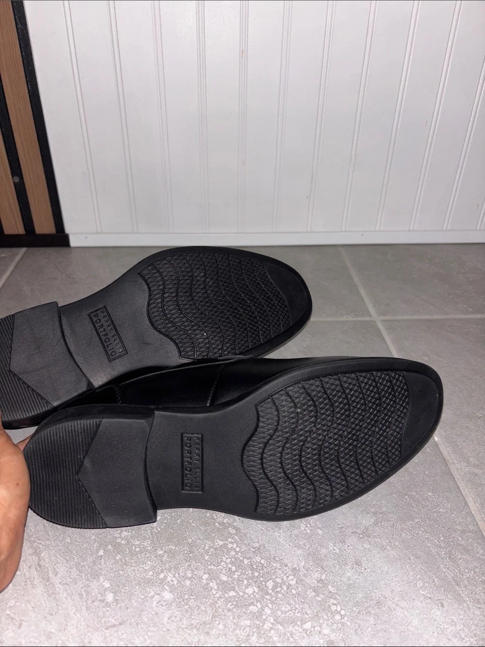 Perry Ellis Men's Black Slip-On Dress Loafers